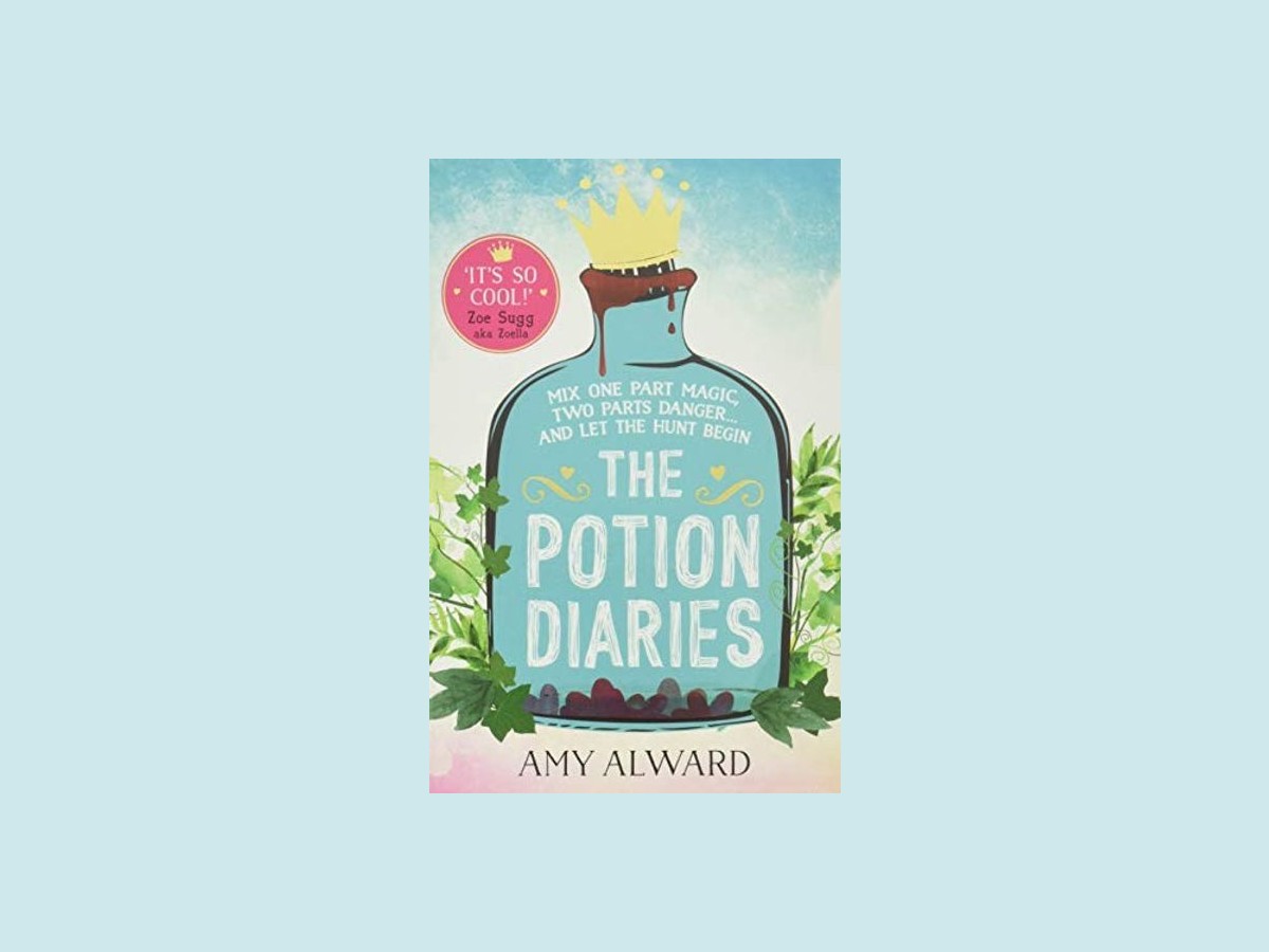 The cover of The Potion Diaries by Amy Alward on pale aqua