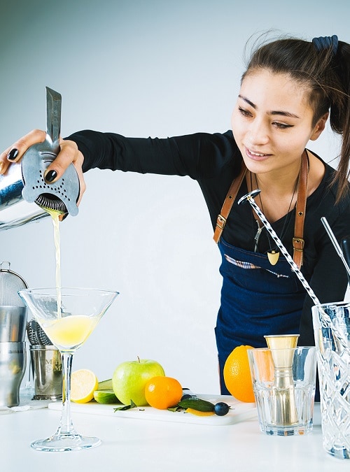 Girl Making Cocktails