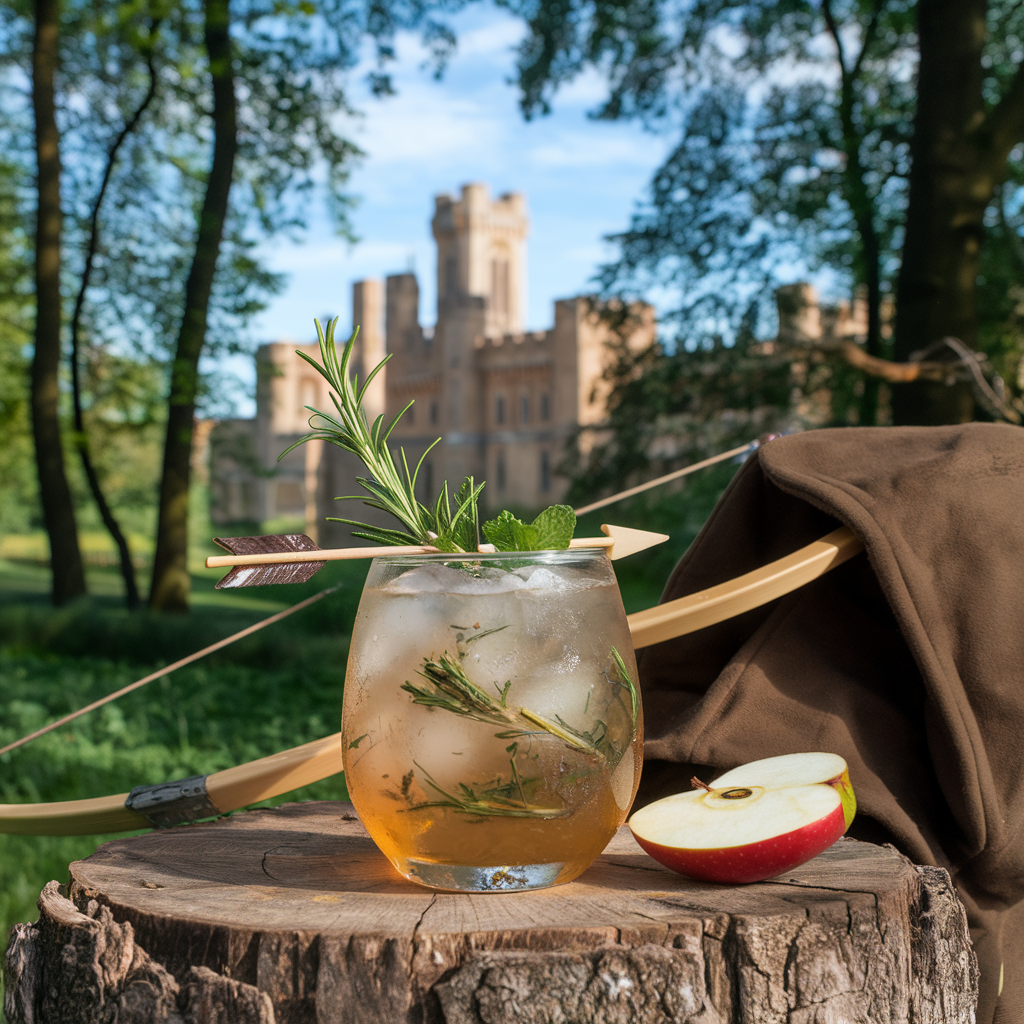 Nottingham themed robin hood cocktail image