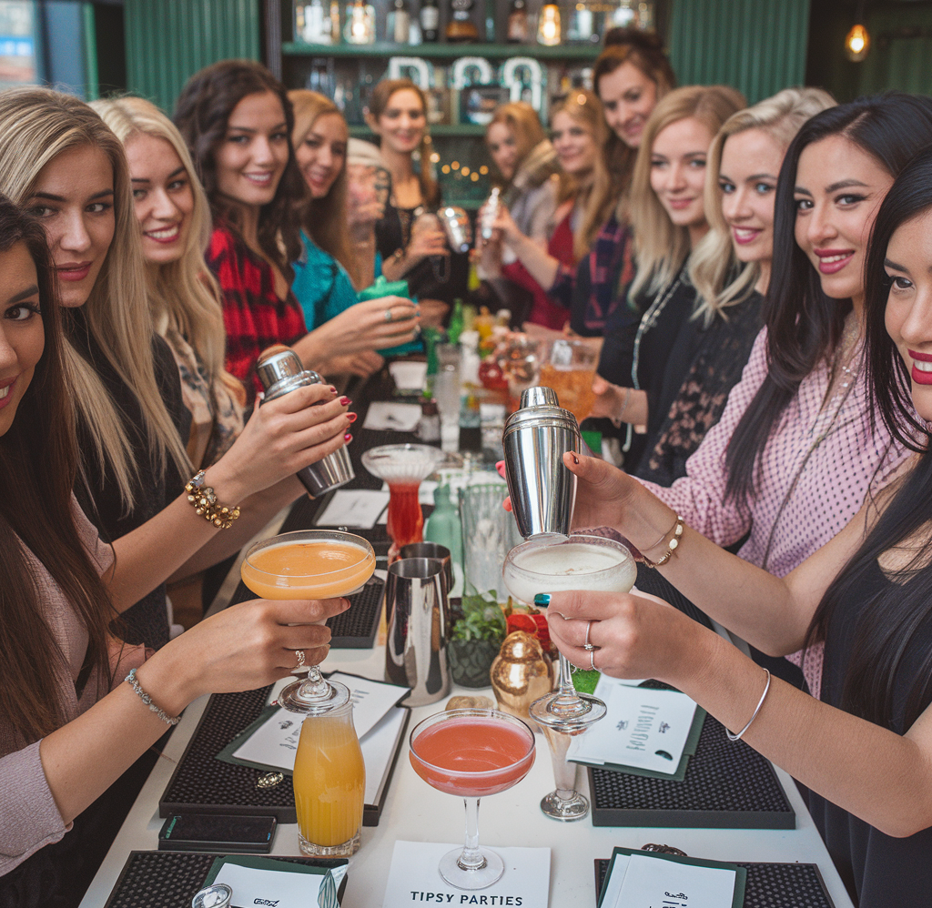 a tipsy cocktail class in Liverpool for a birthday party