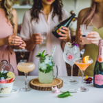 A hen party in Brighton having a tipsy cocktail class